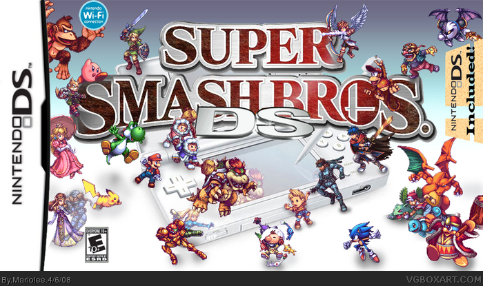 Super Smash Brothers DS box art cover