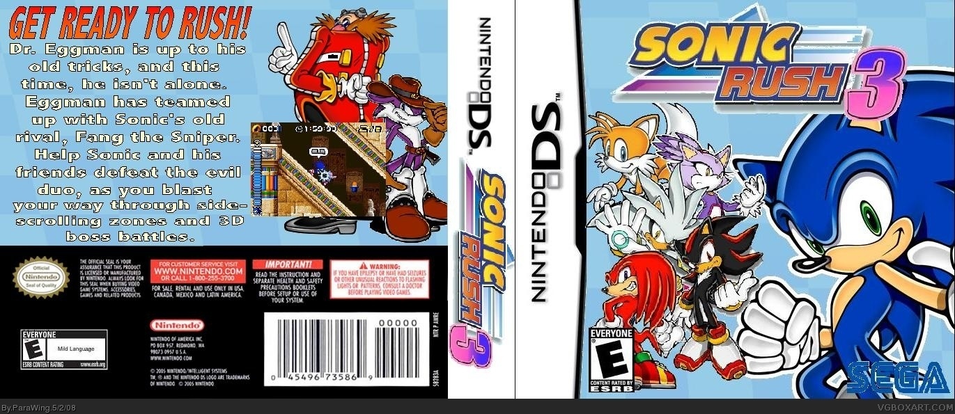Sonic Rush 3 box cover
