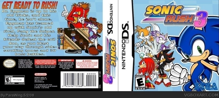 Sonic Rush 3 box art cover