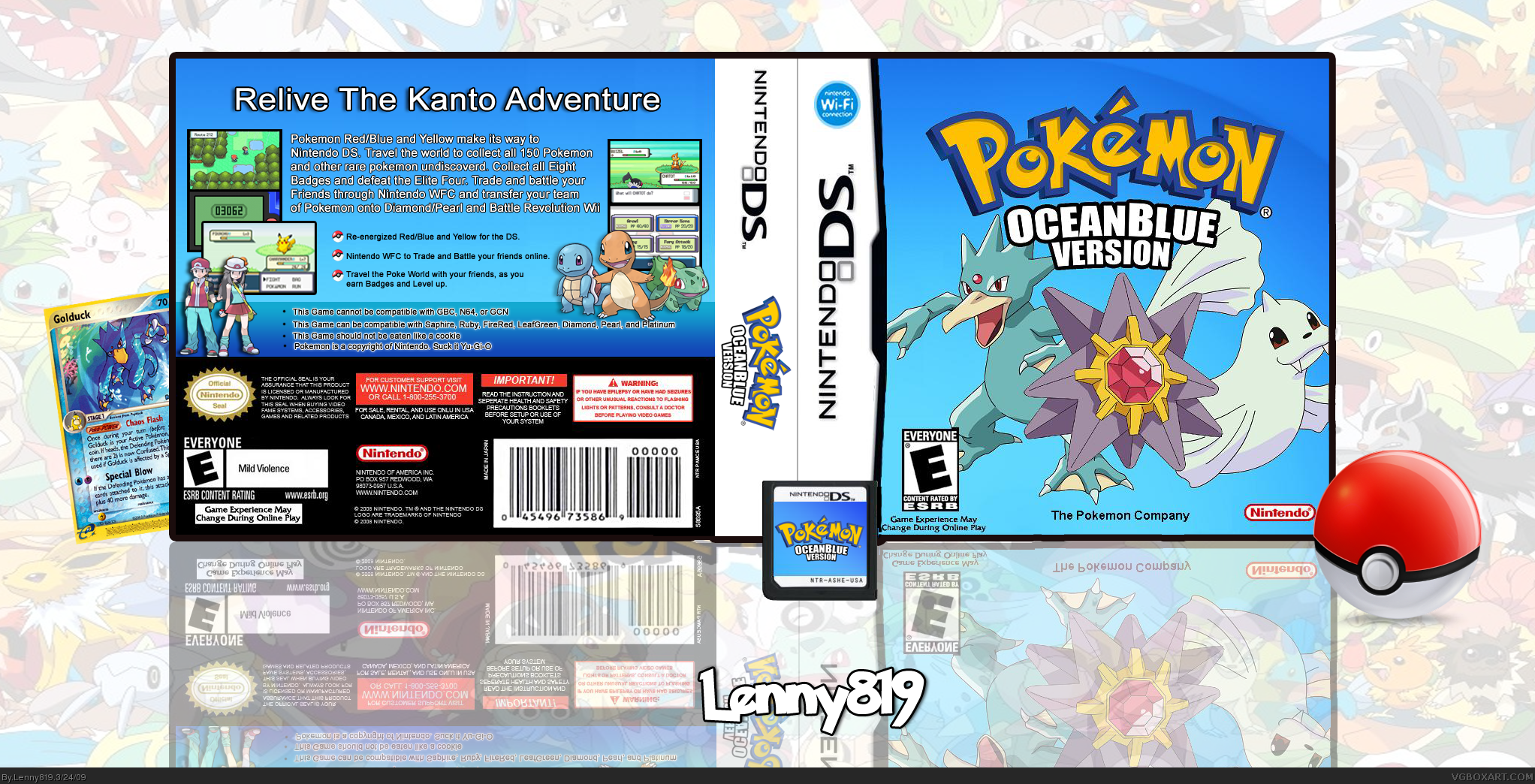 Pokemon Ocean Blue Version box cover