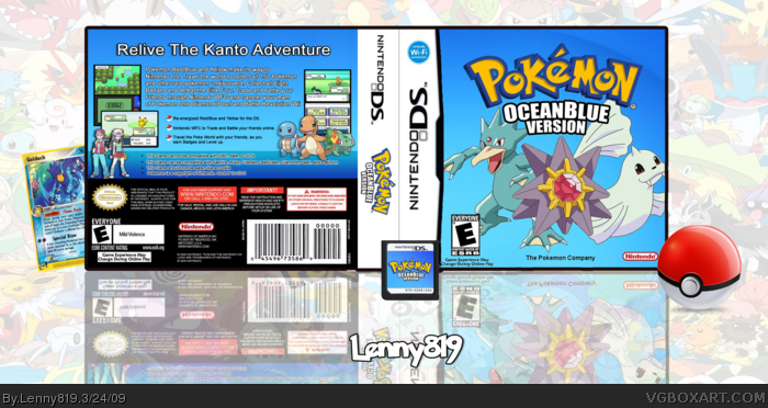 Pokemon Ocean Blue Version box art cover