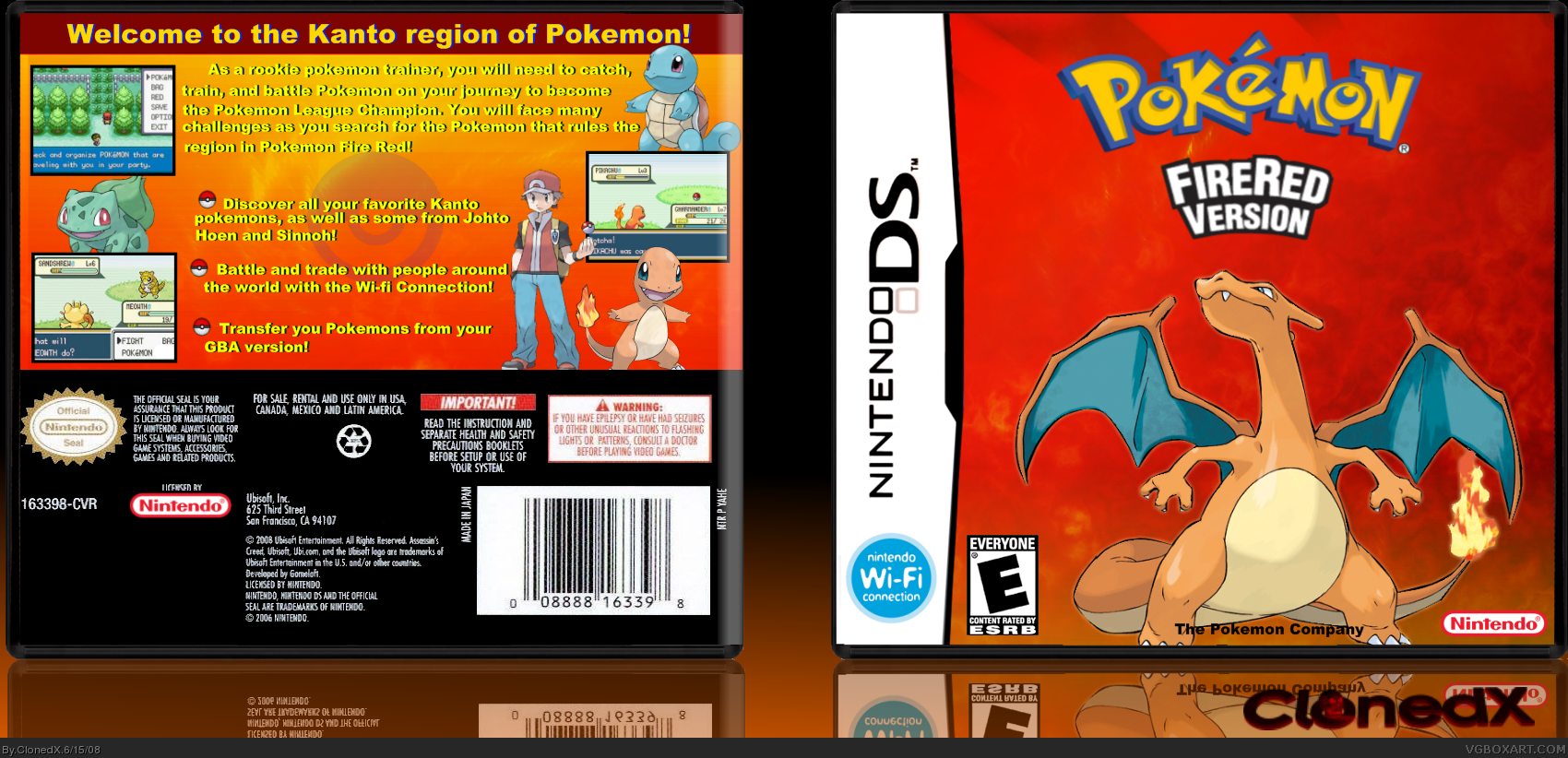 Pokemon Fire Red Version box cover