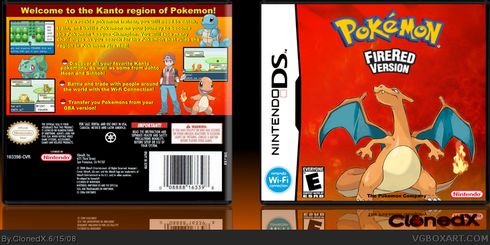 Pokemon Fire Red Version box art cover