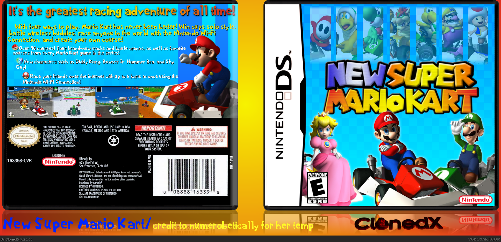 New Super Mario Kart box cover