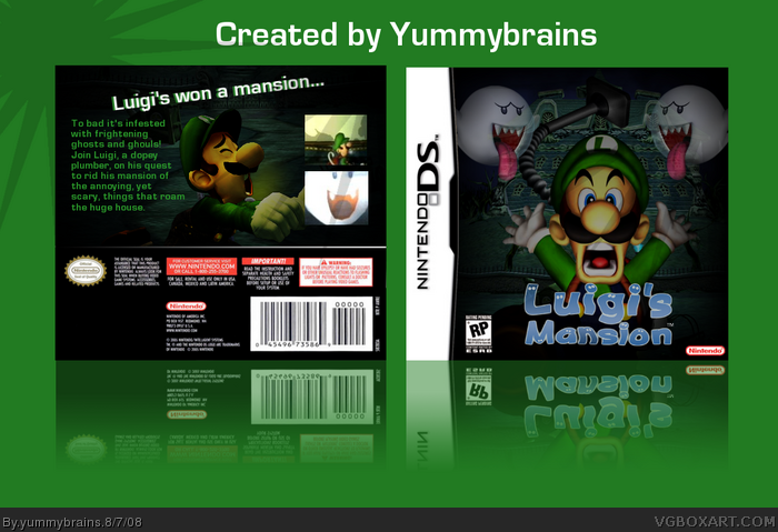 Luigi's Mansion DS box art cover