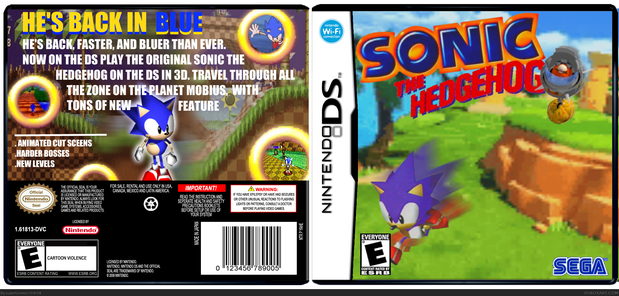 Sonic the Hedgehog 3D box cover