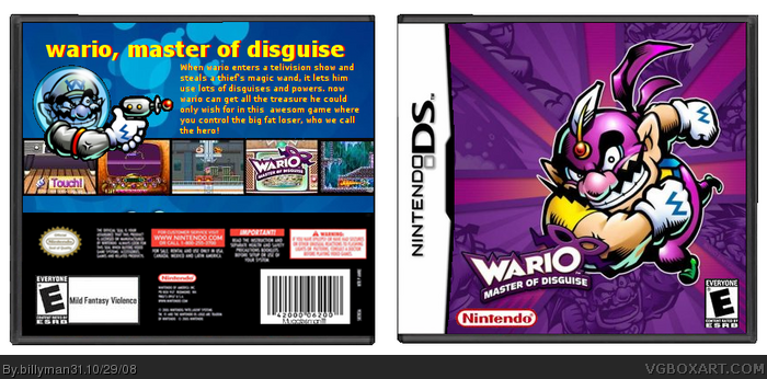 Wario : Master of Disguise box art cover