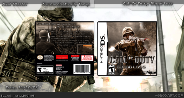 Call Of Duty: Blood Loss box art cover