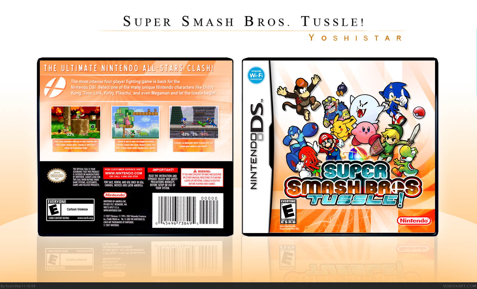 Super Smash Bros Tussle Nintendo Ds Box Art Cover By Yoshistar