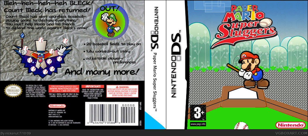 Paper Mario Super Sluggers box cover