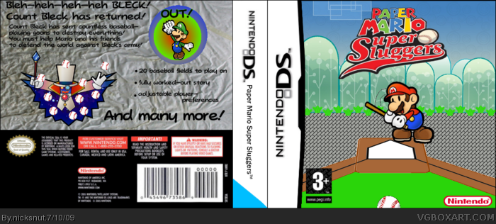 Paper Mario Super Sluggers box art cover
