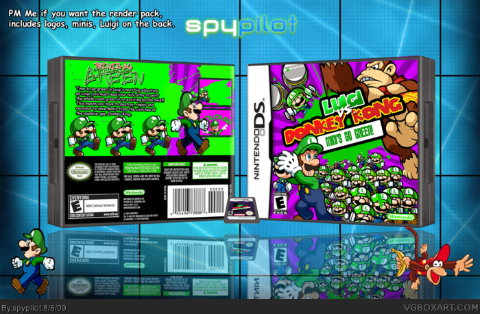 Luigi vs. Donkey Kong: Minis Go Green! box art cover