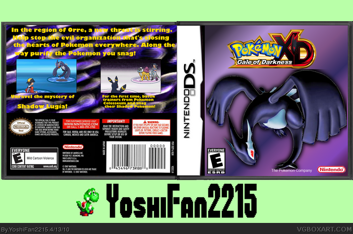 Pokemon XD Gale of Darkness DS box art cover