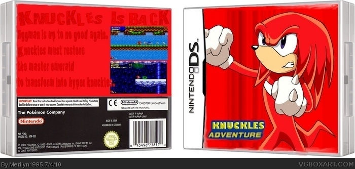 Knuckles adventure box art cover