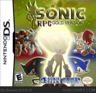 Sonic RPG Gold version box cover