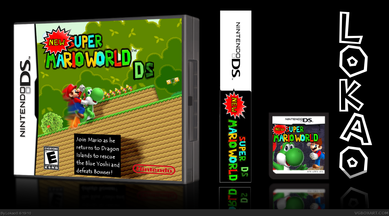 NEW Super Mario World DS box cover