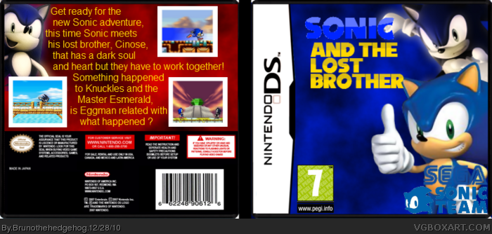 Sonic and the lost brother box art cover