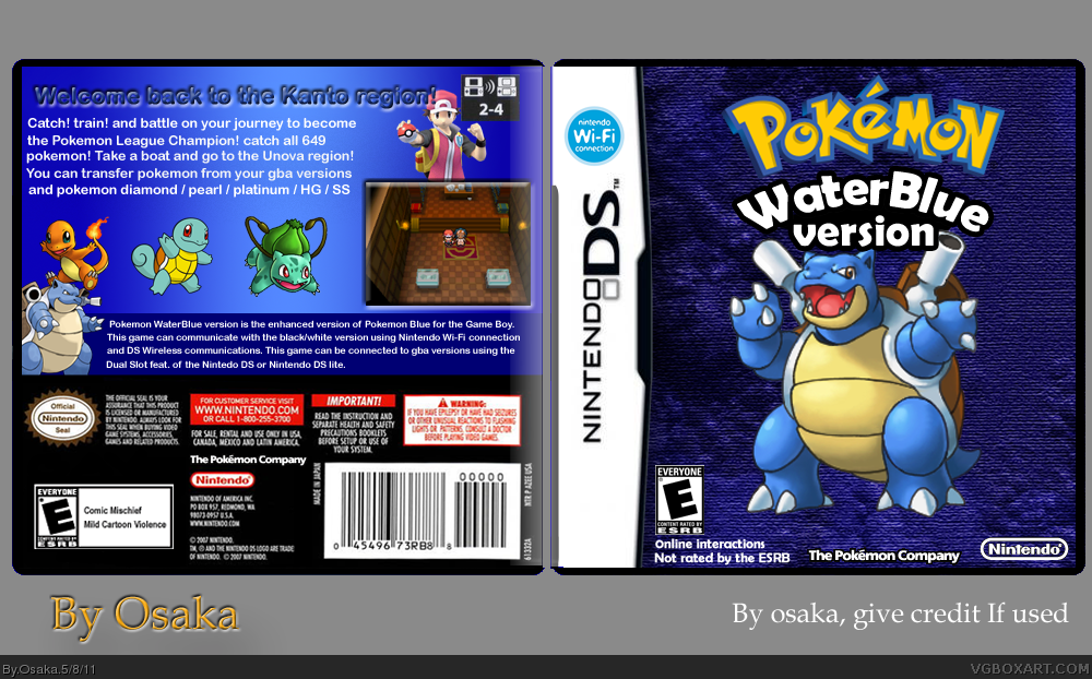 Pokemon WaterBlue version box cover