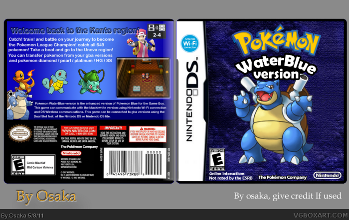 Pokemon WaterBlue version box art cover