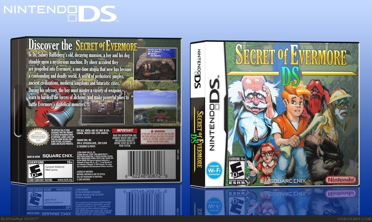 Secret Of Evermore Nintendo Ds Box Art Cover By Blinkofeye