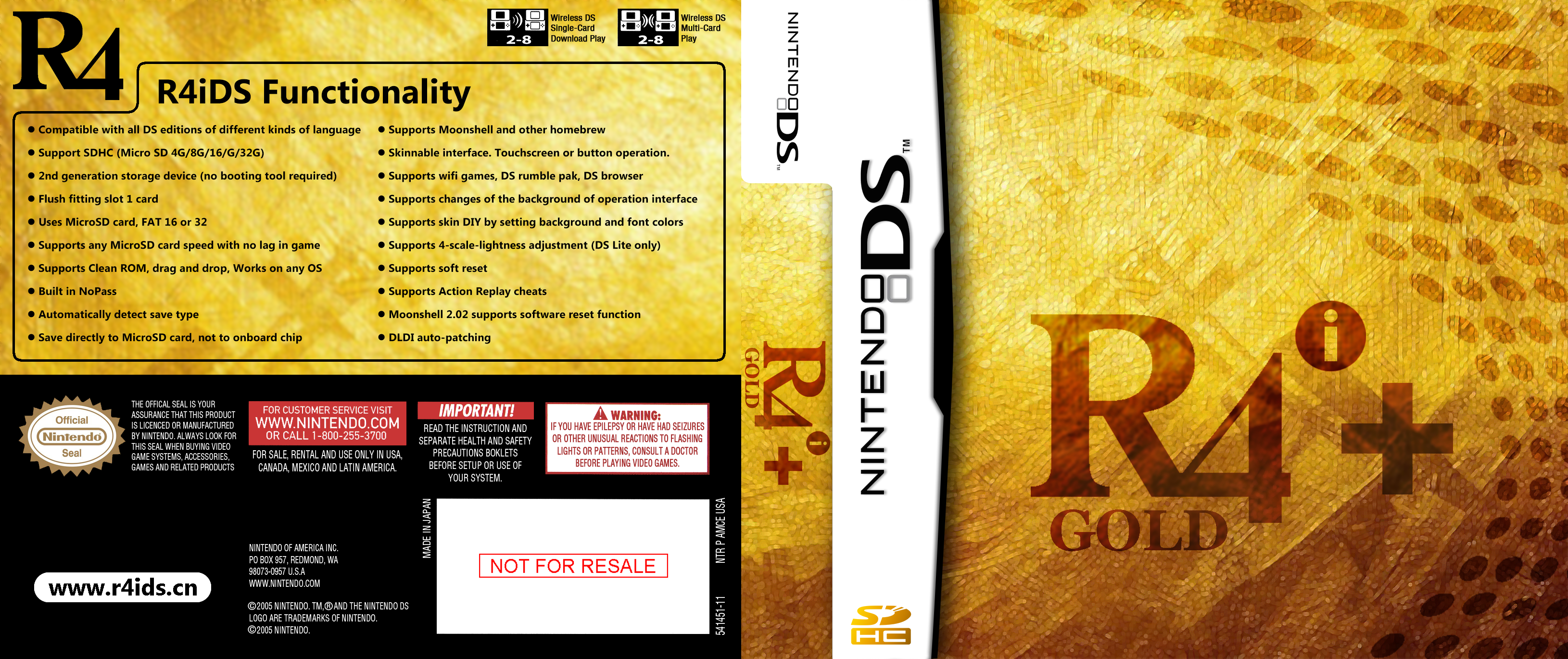R4i Gold 3DS Plus box cover