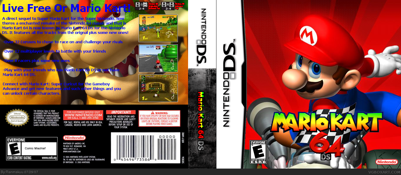 Mario Kart 64 DS box cover