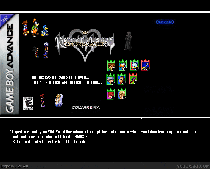 Kingdom Hearts Chain Of  Memories box cover