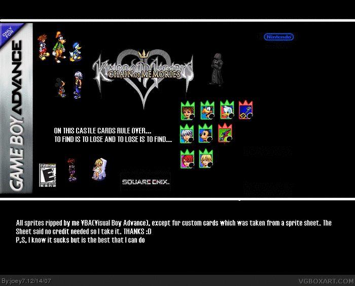Kingdom Hearts Chain Of  Memories box art cover