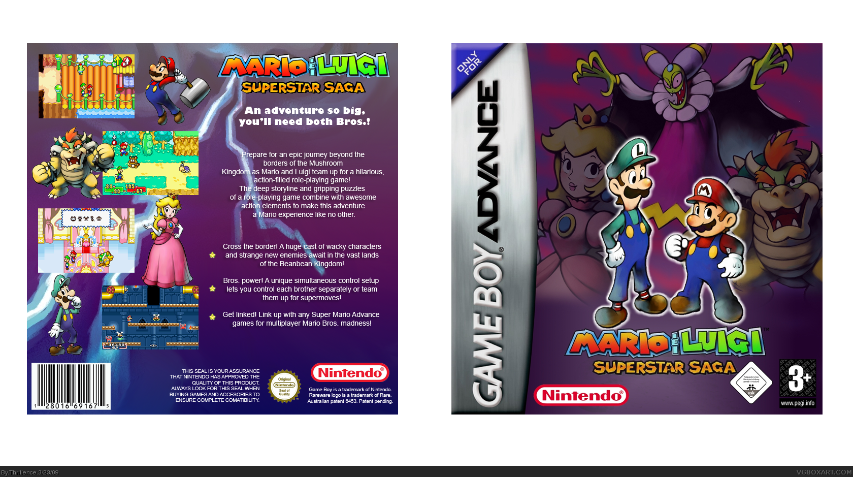 Mario & Luigi Superstar Saga box cover