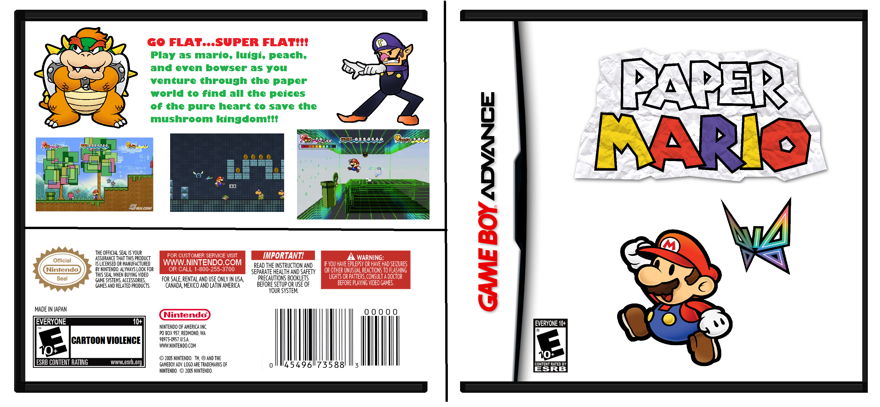 Paper Mario Advance box cover