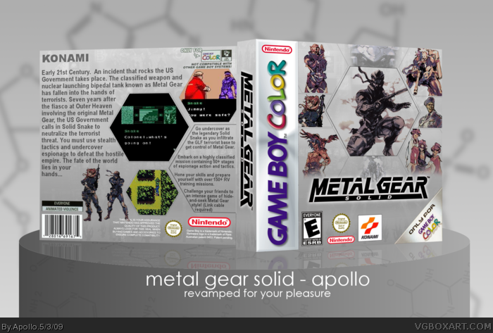 Metal Gear Ghost Babel/ Metal Gear Solid box art cover