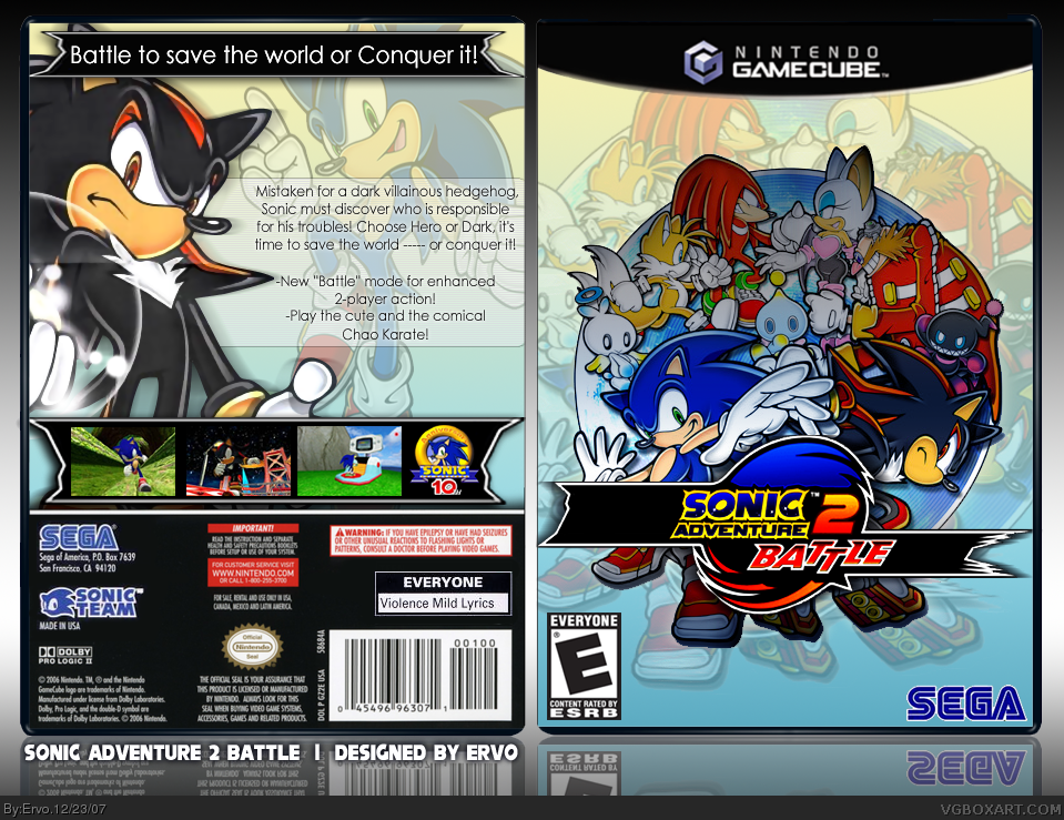 Sonic Adventure 2 Battle box cover