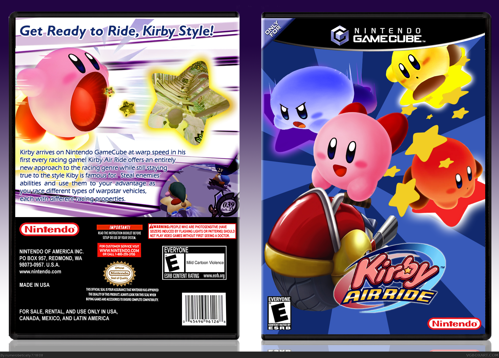 Kirby Air Ride box cover