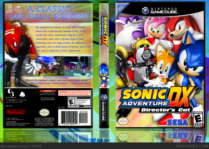 Sonic Adventure DX box art cover