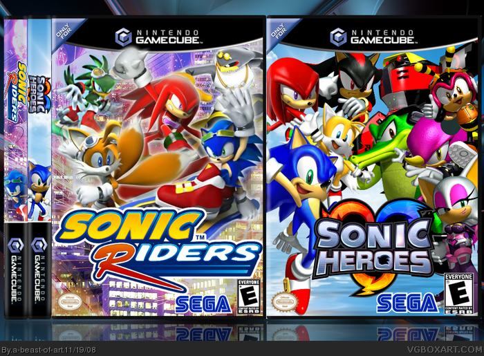 Sonic Riders/Sonic Heroes box art cover