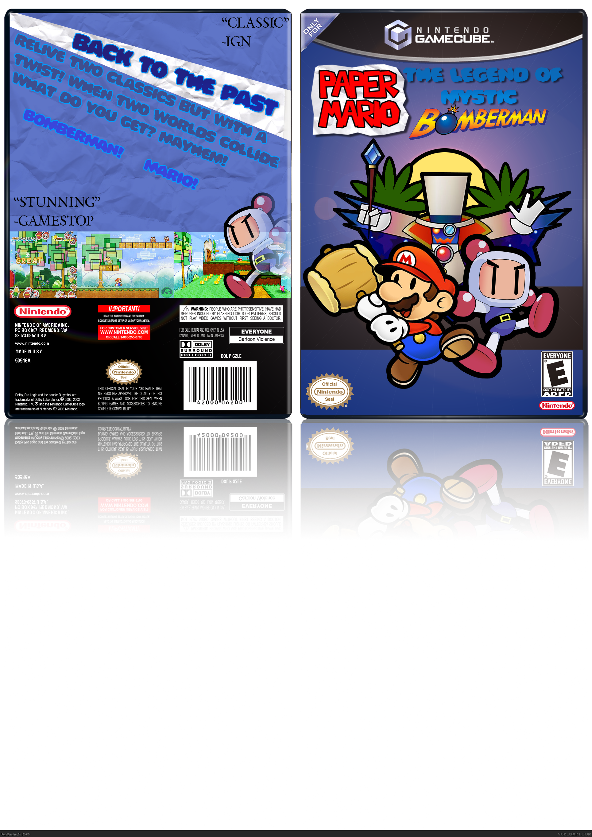 Paper Mario: The Legend of Mystic Bomberman box cover