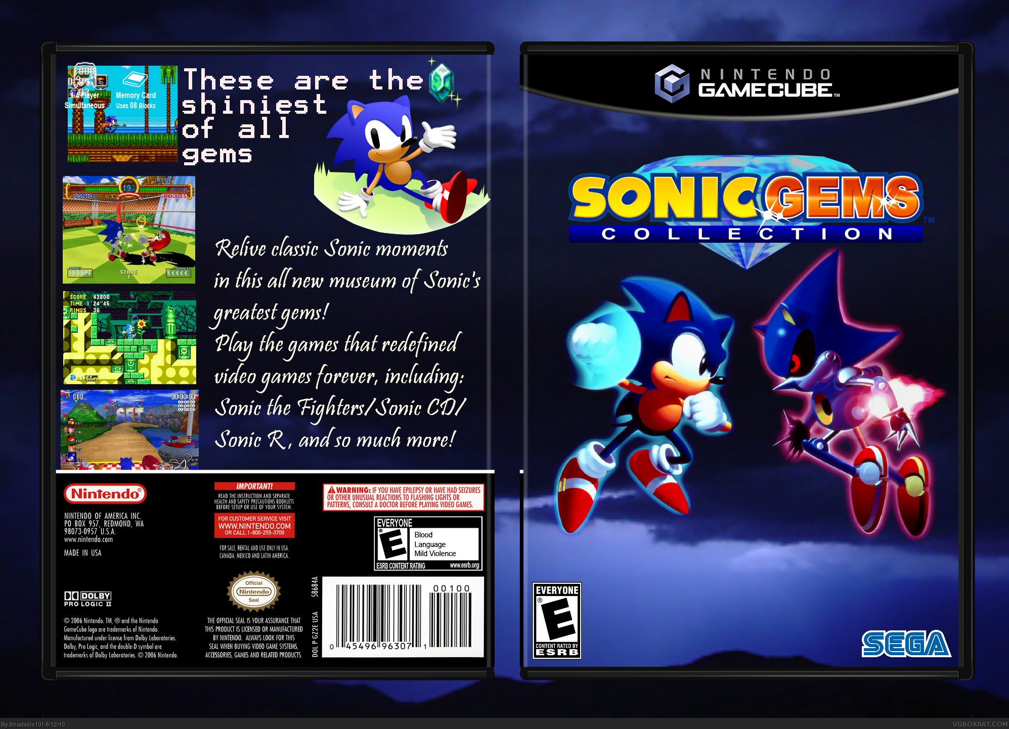 Sonic Gems Collection box cover