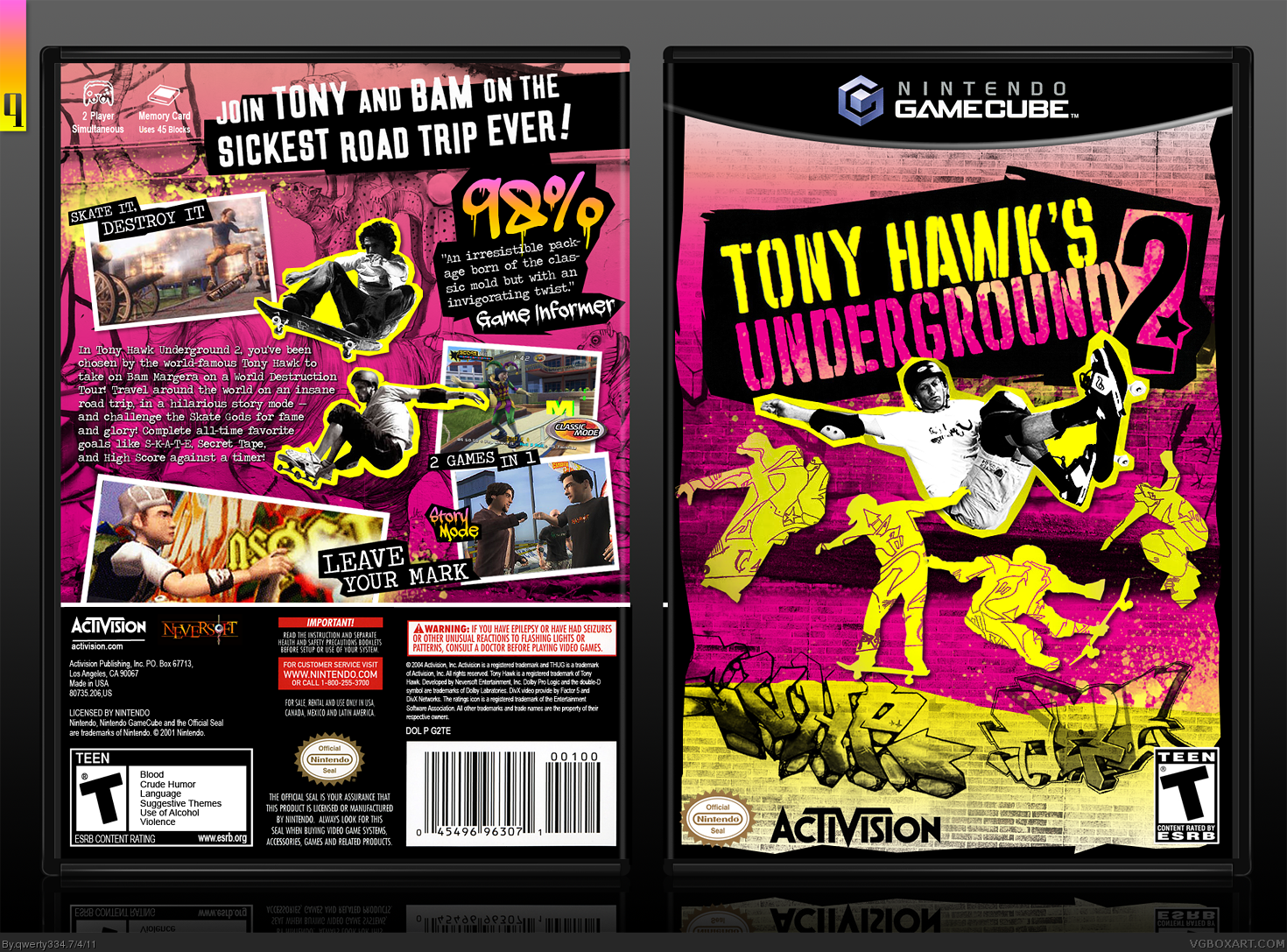 Tony Hawk's Underground 2 box cover