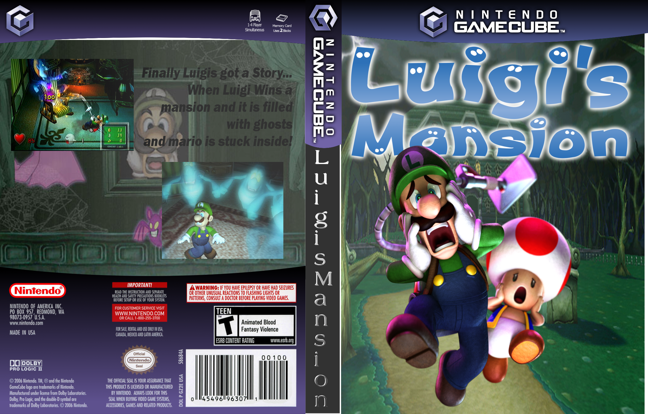 Luigis Mansion box cover