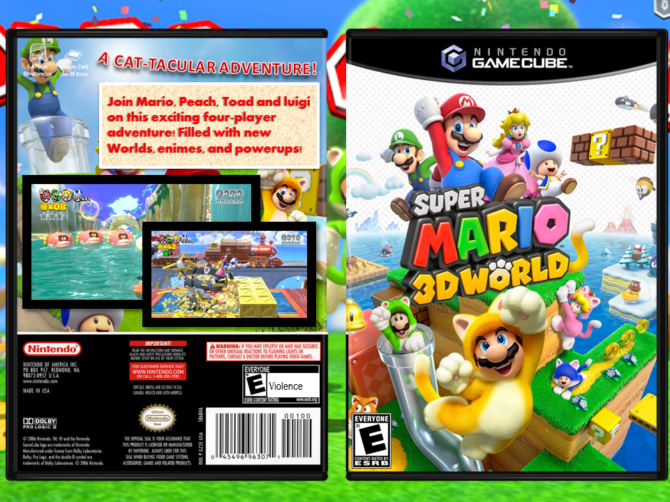 Super Mario World 3D box cover