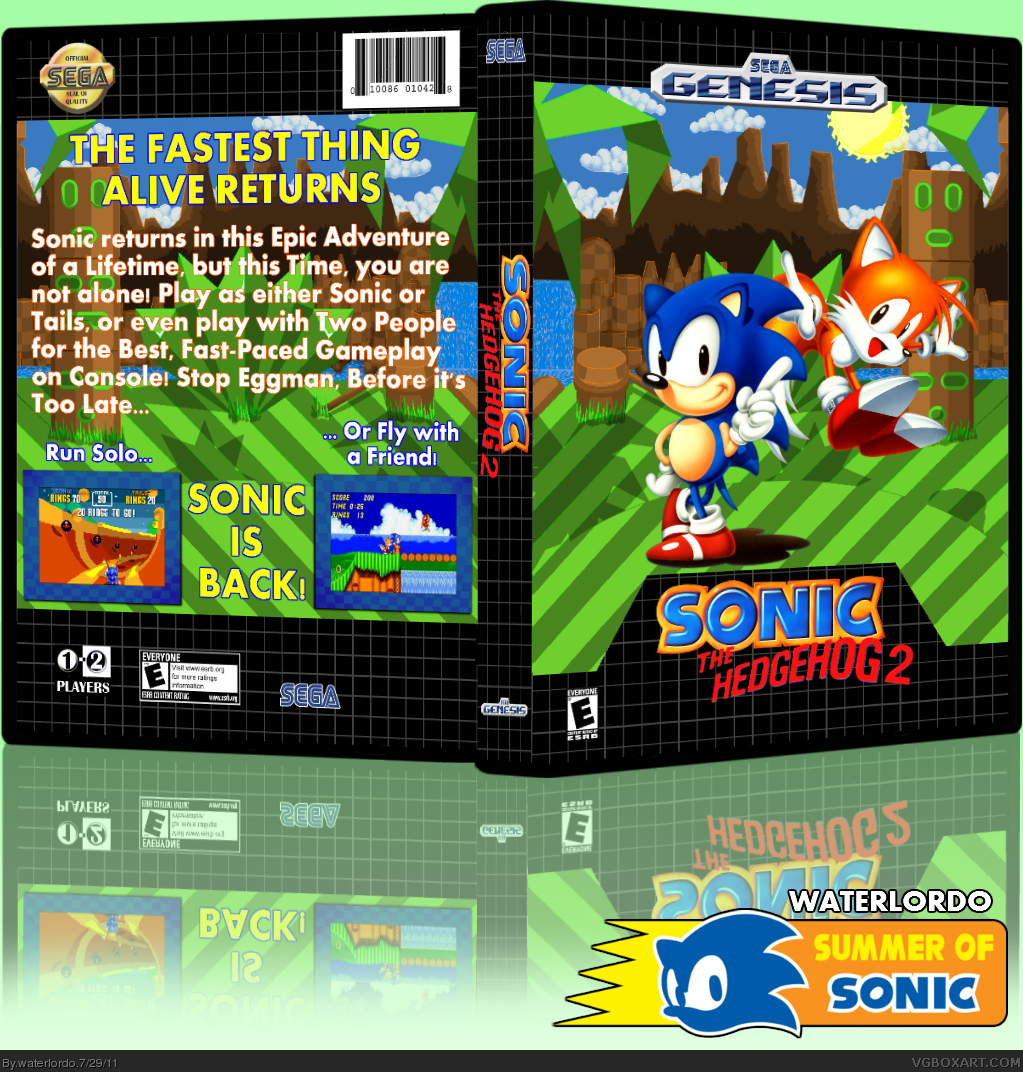 Sonic the Hedgehog 2 box cover