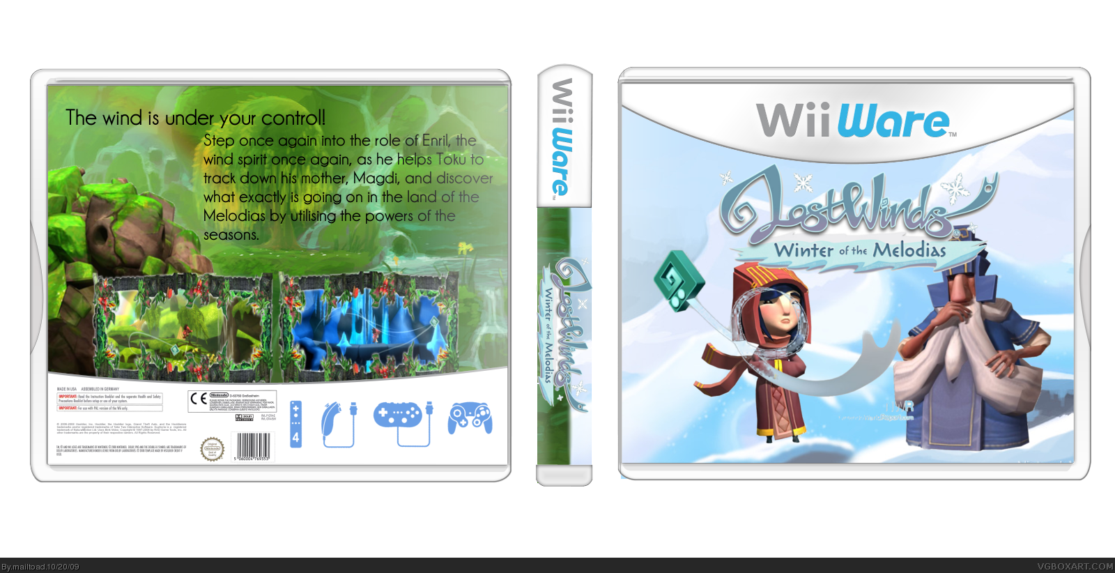 Lostwinds: Winter of the Melodias (WiiWare) box cover
