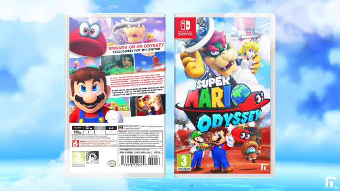 Super Mario Odyssey box art cover