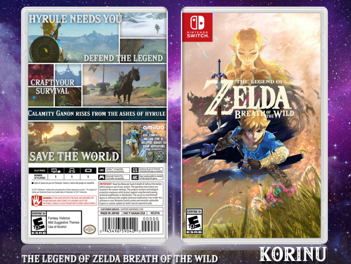 The Legend of Zelda Breath of the Wild box art cover