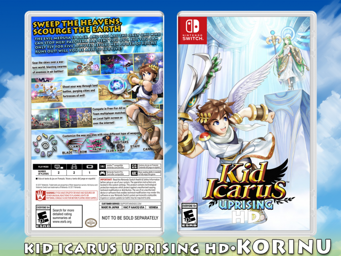 Kid Icarus Uprising HD box art cover