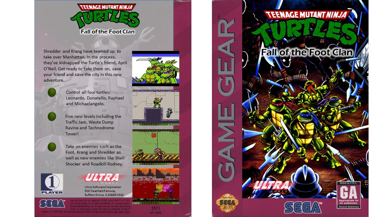 TMNT Fall of the Foot Clan box cover