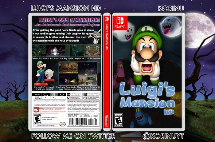 Luigi's Mansion HD box art cover