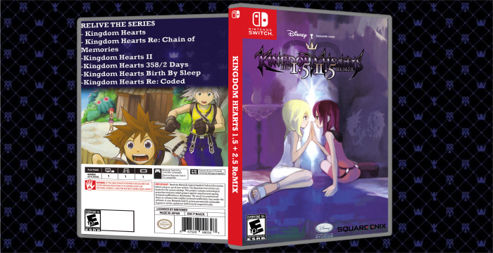 Kingdom Hearts: 1.5 + 2.5 HD ReMix Switch box art cover