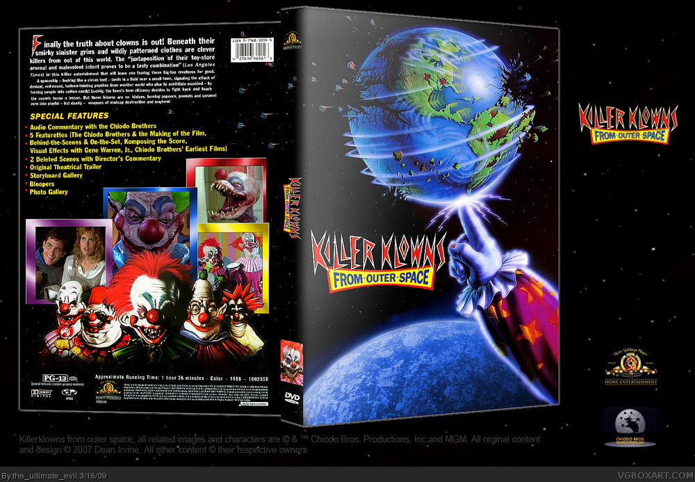 KIller Klowns from outer space box cover