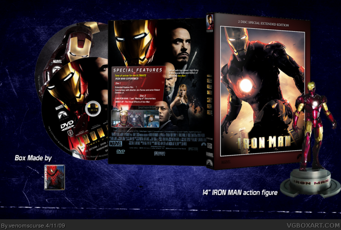 Iron Man: 2 Disc Special Extended Edition box art cover
